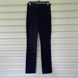 Zara Black Straight Leg Ankle Zip Long Tall Dress Pants Size S